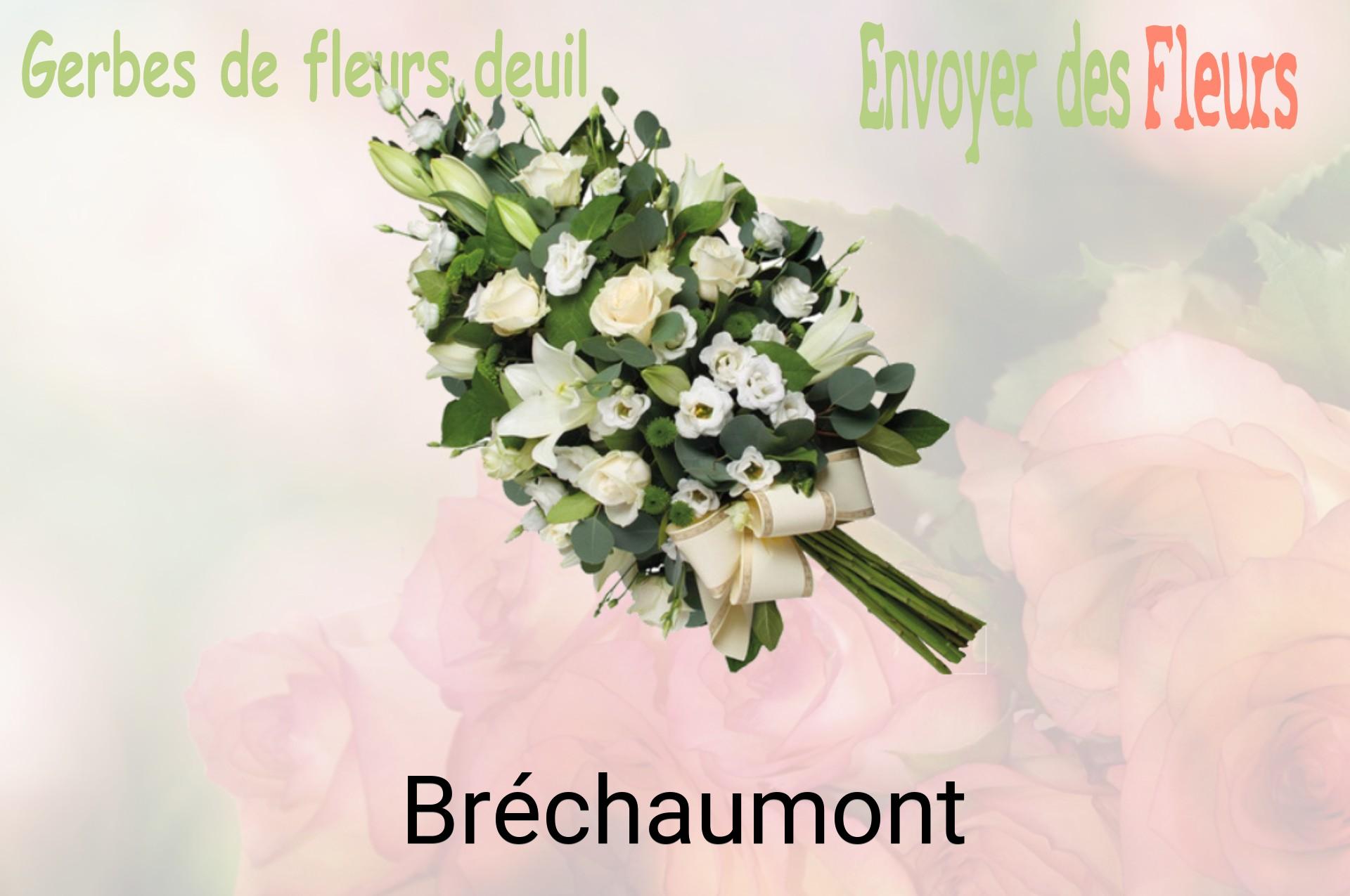 Gerbe de fleurs de deuil livrée à Bréchaumont